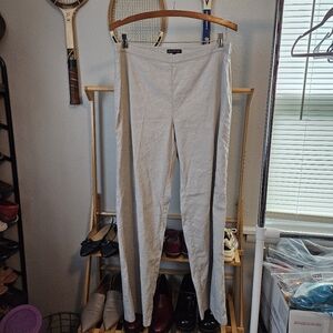 EILEEN fisher gray linen pants 10